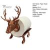 Décoration d'Accessoire de Salle de Bain Moderne Porte-Rouleau de Papier Toilette Cerf Imprimé en 3D, Support Distributeur Stable pour Rouleau de Mouchoirs, Stockage de Serviettes Décoratif en PLA Imperméable,