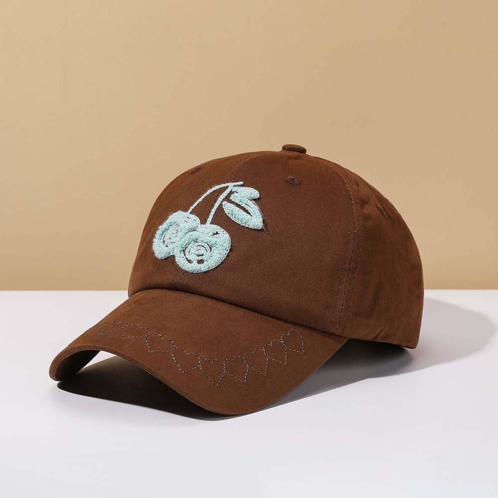 Sunscreen Cherry Baseball Cap Adjustable Sunshade Casquette Casual Embroidered Peaked Hat  Sports