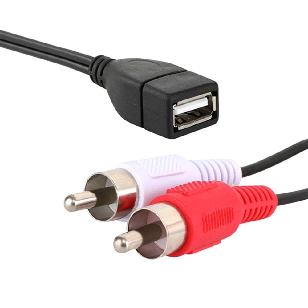 Plug Audio Adapter USB Female to RCA Male Cable Audio Cable Extension Cable Video Extension Cables