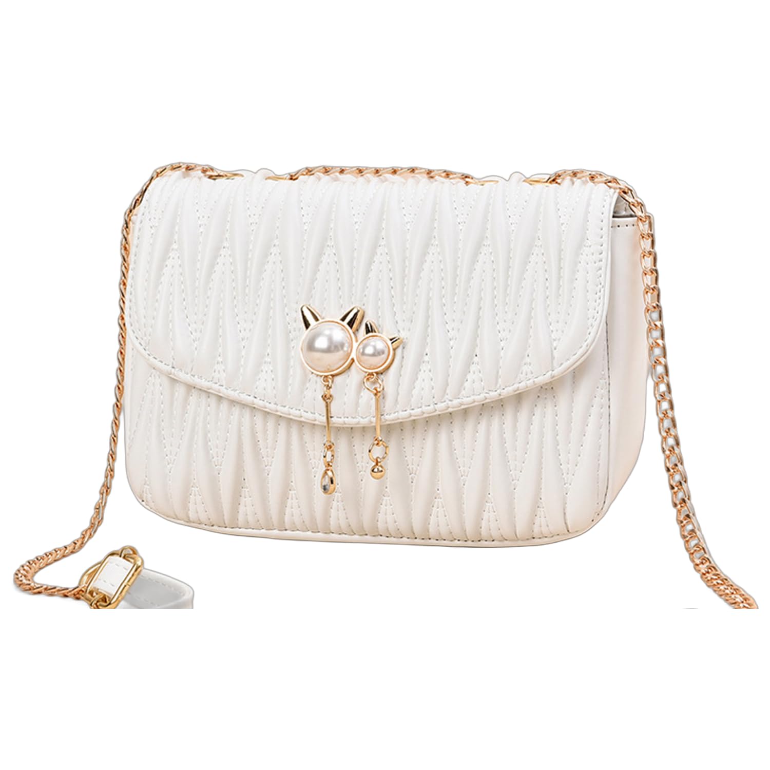 Женская сумка на плечо, сумка через плечо, мини-сумка, клатч на цепочке Welltude (WhiteCat)