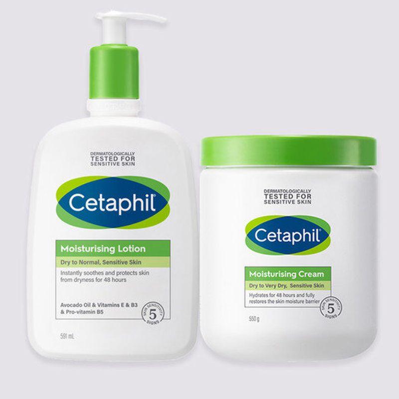 

Cetaphil Moisturizing Lotion 591ml + Cream 550g FREE