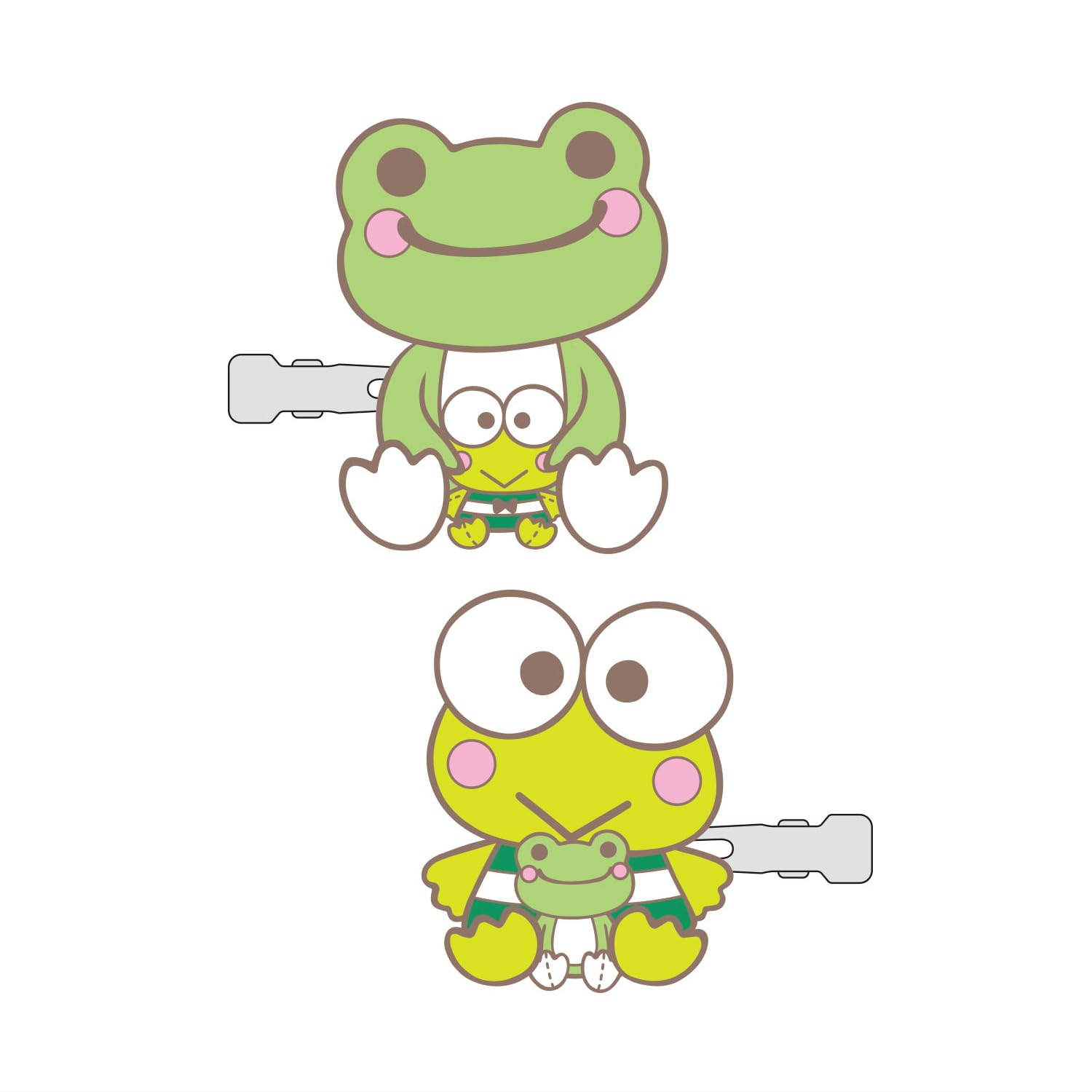 

Toshin Pack Kerokerokeroppi x Pickles the Frog Заколка-клипса для челки (КероппиПиклз) P2-HP001
