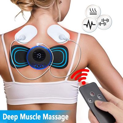 HOMZY Neck Massager Muscle Stimulator Electric Cervical Patch Low Frequency Pulse Massage Pads Pain Relief Relaxation Tool for Back Leg All Body