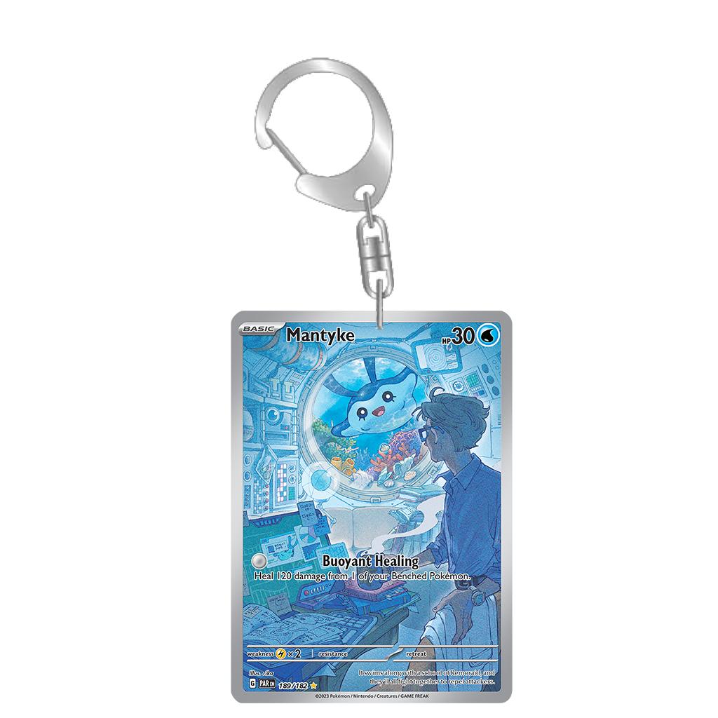 Anime Acrylic Keychain for Diancie Gardevoir Leafeon Milotic Eevee Evolutions Team Rocket Card Key Ring Self-Made Bag Pendant
