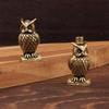 Brass Owl Ornament Handmade Boho Decor Creative Figurine Small Desk Decorations Unique Gift For Home Luxury Decor Home Decor