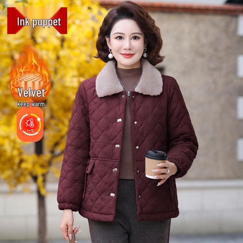 

Mid-Aged Women s Fashion Winter Padded Jacket 3XL