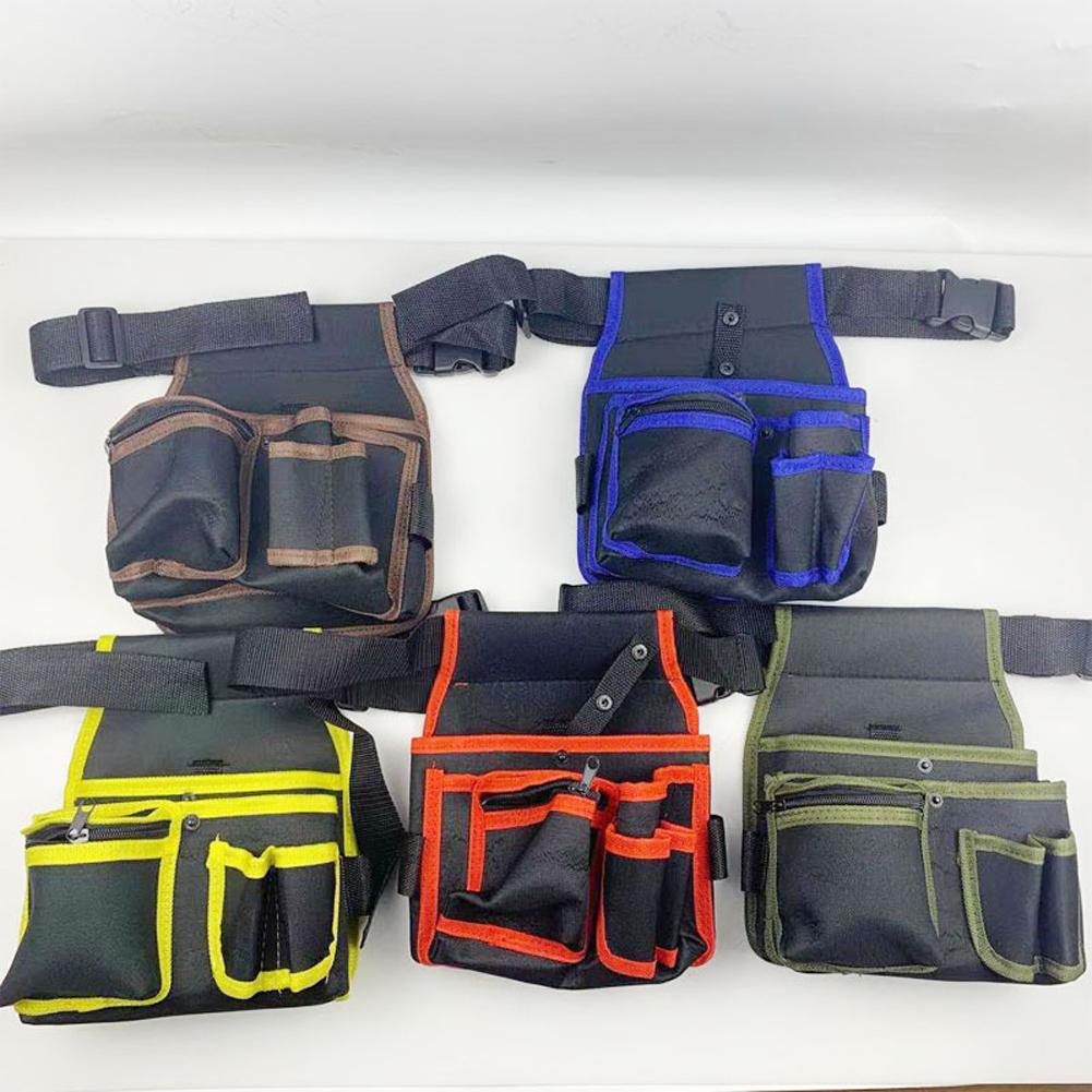 Electrician Tool Pouch Adjustable Buckle Belt Multi-Pocket Organizer Tool Storage Bag for Electricians Handymen Work