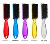 Dual-Tone Iridescent Gradient Beard & Hair Brush with Electroplated Fiber Bristles