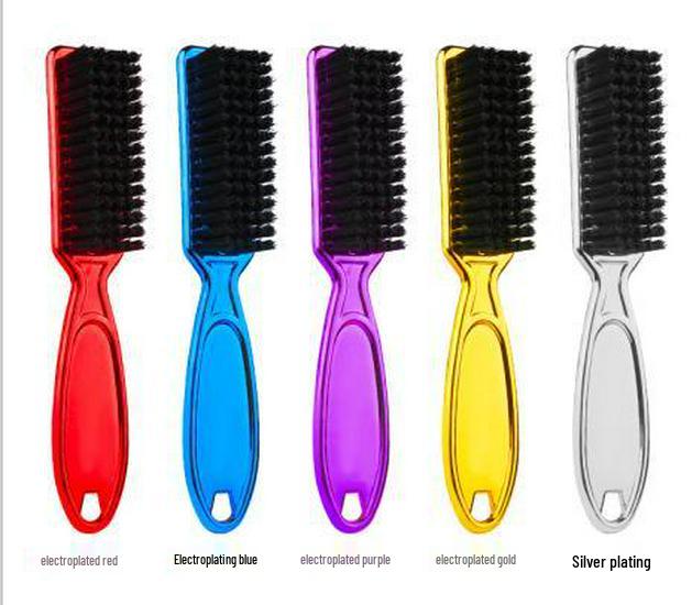 Dual-Tone Iridescent Gradient Beard & Hair Brush with Electroplated Fiber Bristles