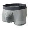 Men's Spring and Summer New Gun Egg Separation Open Free Ice Mesh Breathable Flat Briefs