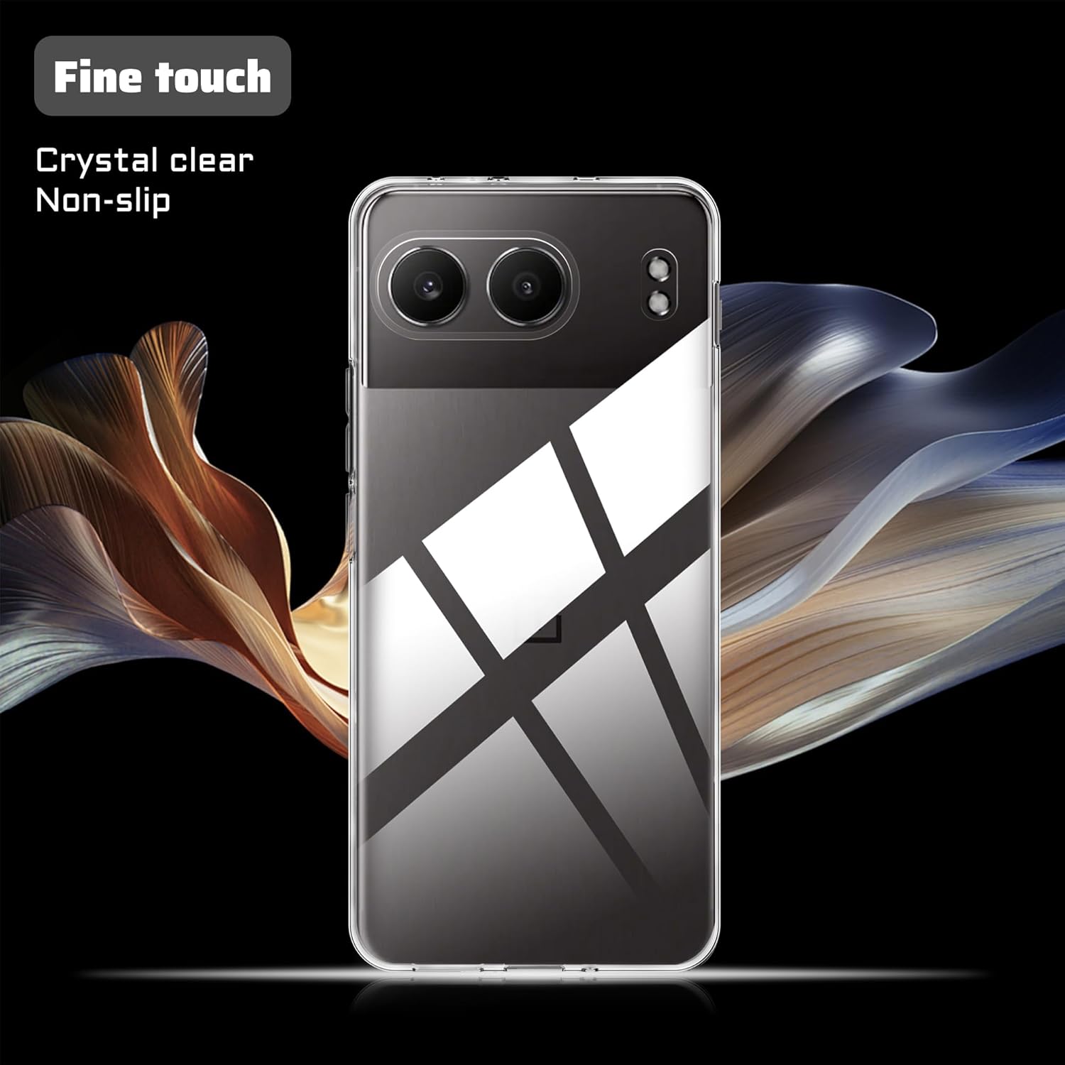

For OnePlus Nord 4 Clear TPU Anti-Scratch Phone Case+2.5D Arc Edge Screen Protector A