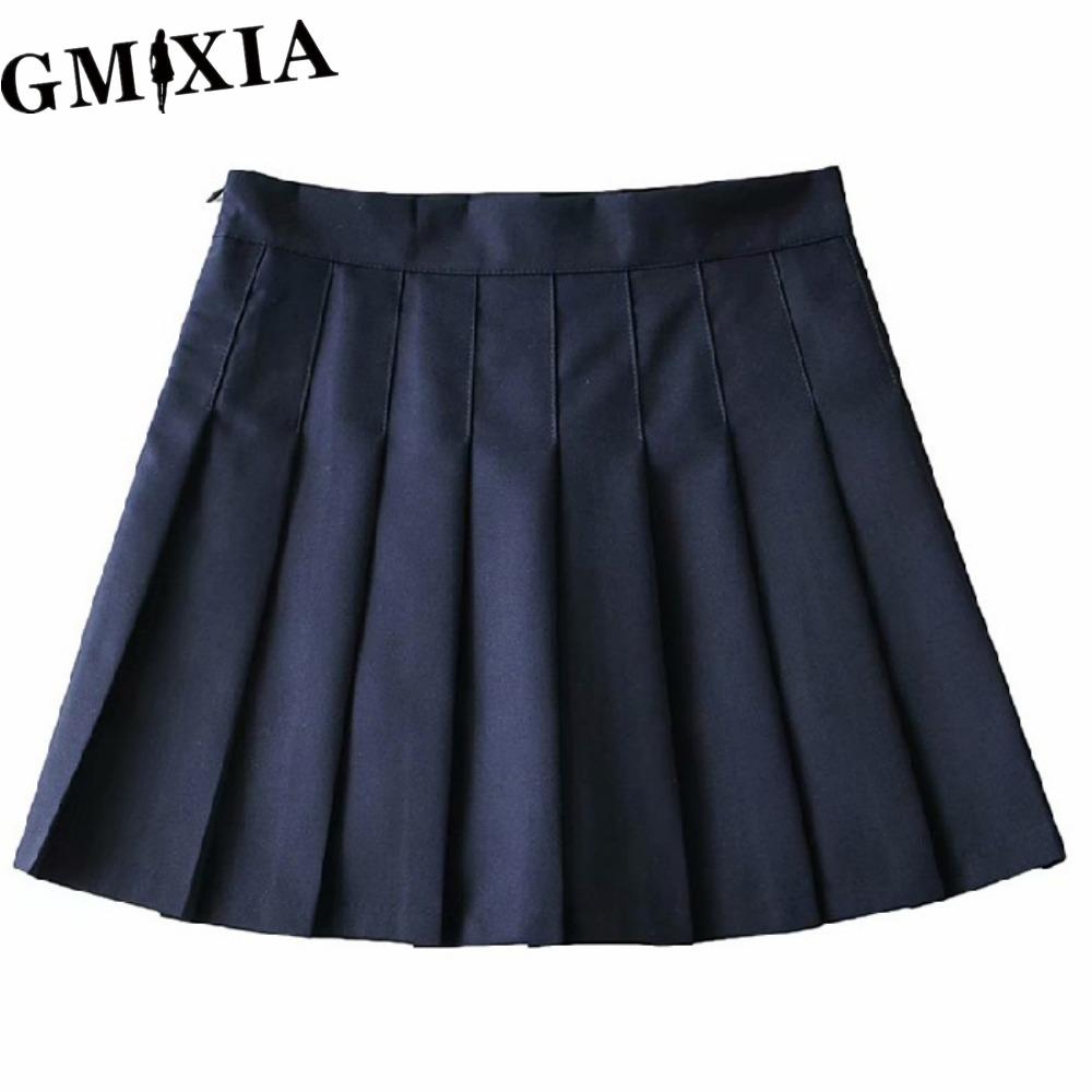 

GMXIA Женская Модная Повседневная Однотонная Юбка с Принтом на Лето Весну S темно-синий