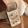Window Christmas Puppy Case for Apple IPhone 17 Pro Max and IPhone 16, Electroplated Gold-plated Cute Protective Case.