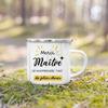 Super Maitre French Printed Mugs Creative Coffee Cups Drinks Water Enamel Camping Cup School Handle Drinkware Gifts for Teacher