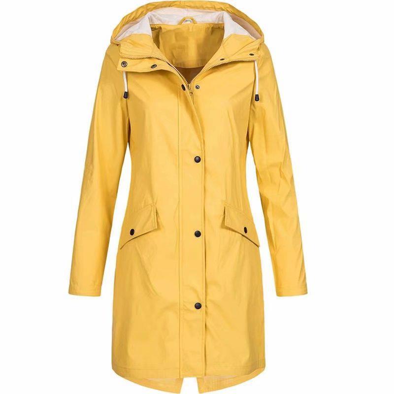Autumn Winter Mid Length Women Windbreaker Outdoor Females Waterproof Sports Hiking Jacket