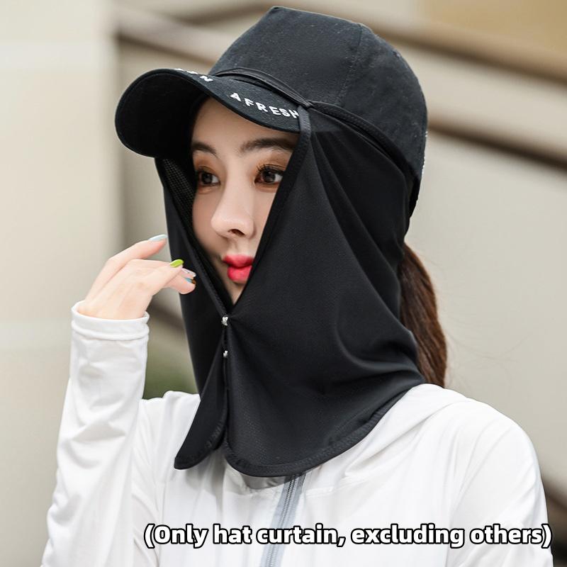 Summer Outdoor Sunshade Hat Curtain, Uv Resistant Sunshade Cloak, Safety Helmet, Baseball Cap, Sunshade Curtain