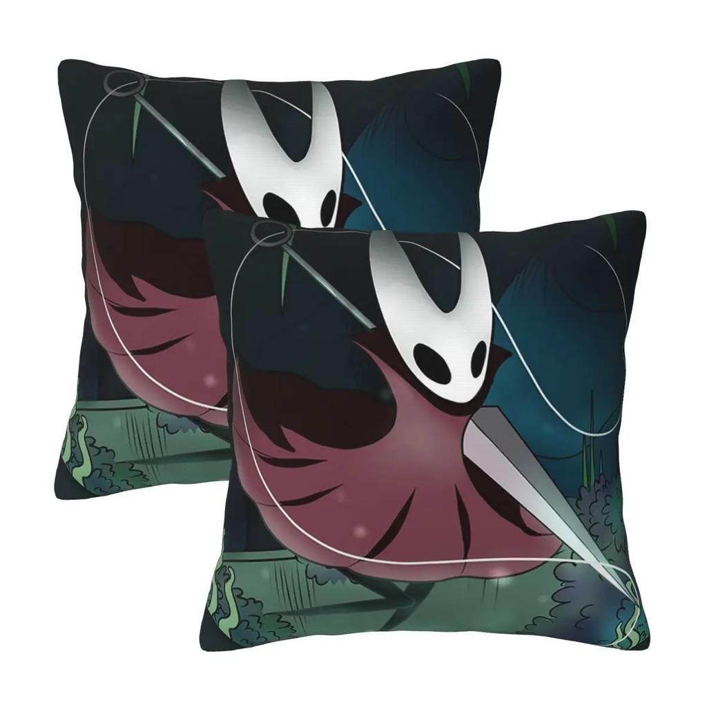 Hollow Knight (1) 2 Pcs Square Pillowcase Pillow Cover Cushion Zip Decorative Comfort Throw Pillow For Home Bedroom