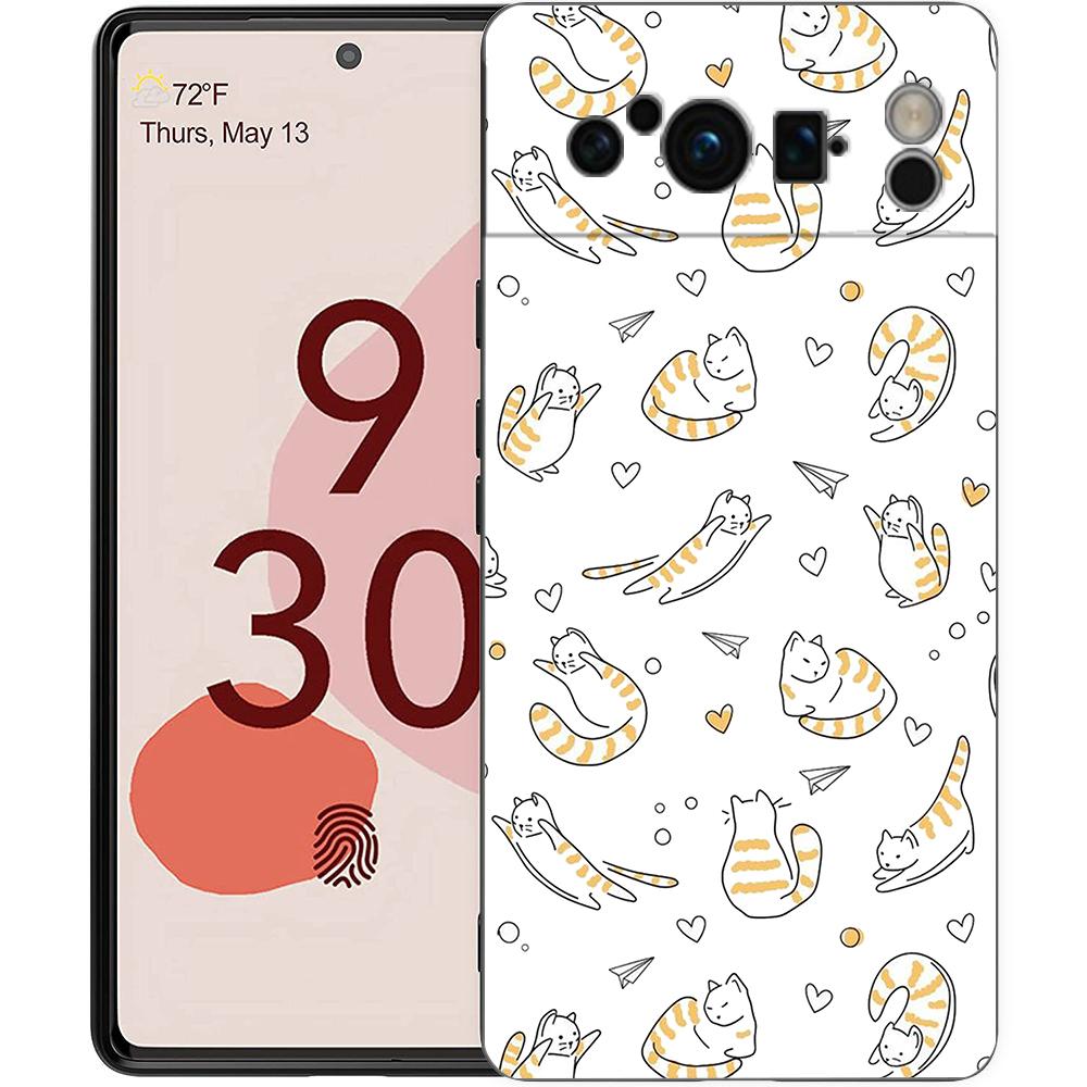 

Кот Милый Котёнок Мультяшный Для Google Pixel 8 7 6 Pro 6A 5G Черный Чехол для Телефона Мягкий Ударопрочный Задняя Крышка Силиконовый TPU Чехол Coque Pixel 7 Pro