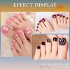 120/240pcs 12 Sizes Nailpop Toe Nail Tips Transparent Artificial Fake Toenail  Foot Nail