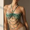 Fashionable Adjustable Body Chain Stylish Body Jewelry Multilayer Chest Jewelry Suitable for Enhancing Any Outfit