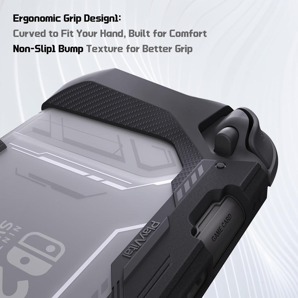 PlayVital METEOR TPU Soft Protective Case Cover for Nintendo Switch 2 Dock with Thumb and (2025), Compatible, Grips, Shockproof, Non-Slip,