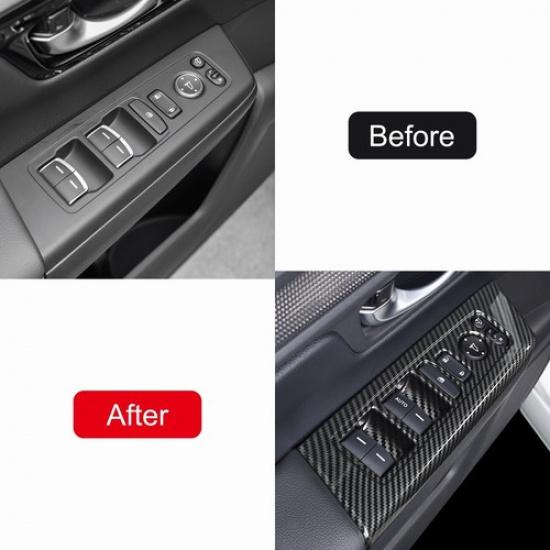 For Honda CR-V CRV 2023-24 Carbon Fiber ABS Window Lift Panel Switch Cover Trim