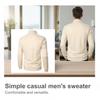 Men's Quarter Zip Pullover Sweater - Solid Color Long Sleeve Casual Top Slim Fit Half Zip Sweatshirt for Autumn & Winter Outwear