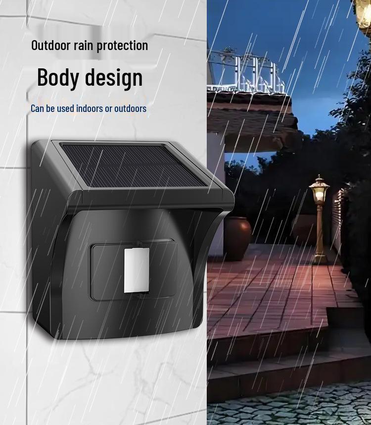Solar-Powered Dual Detection Driveway Alarm & Wireless Doorbell System