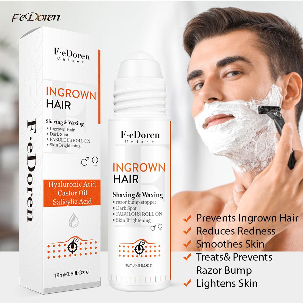 Soluzione Rimozione Bumps da Rasatura Kit Trattamento Peli Incarniti Siero Riparatore Dopobarba Riduzione Macchie Scure Rossore per PFB Pimple