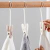 12Pcs Clothes Pegs Fixed Windproof Clip Laundry Clips Hanging Rope Multifunctional Windproof Towels Socks Clothespin Hangers