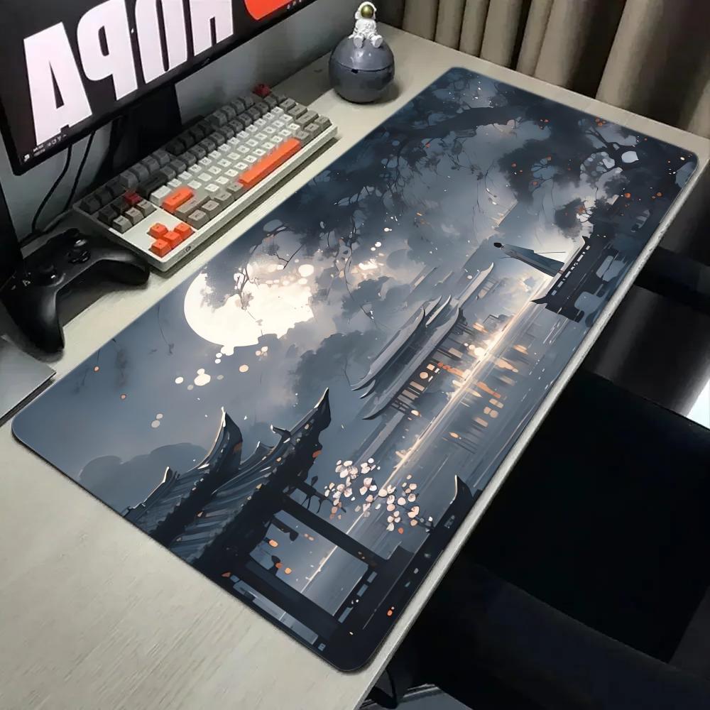 Xxl Scenic Pattern Mouse Pad Large Computer Office Table Mats Rubber Antislip Gaming Mousepads Desk Pads Keyboard Rug