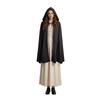 Womens Hooded Cloak Cape Costume Long Flowing Gothic Cape with Tie Front for Halloween Party Cosplay