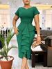 Plus Size Women's Clothing - New Fashion Elegant Lace Ruffles African Dress
