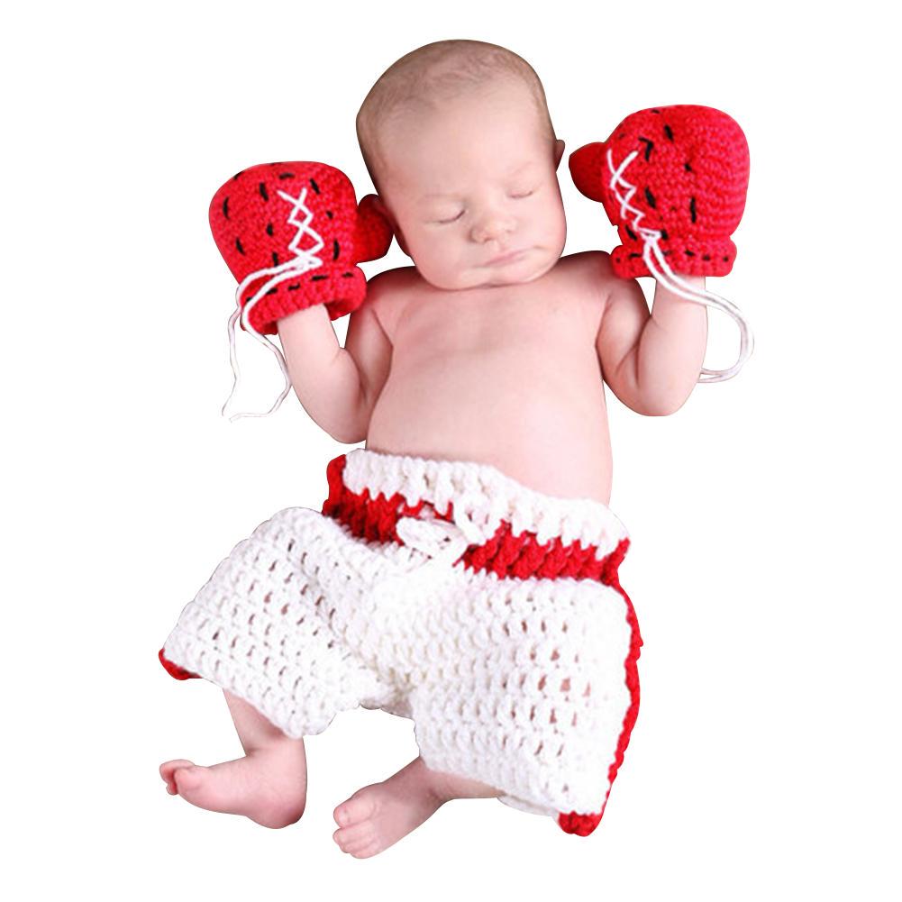 Buy Newborn Baby Photo Photography Prop Knit Costume Boxing Gloves
