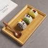 Retro Style Food Storage Trays Natural Bamboo Dessert Pallet Decorate Tray Wooden Tray  Bathroom