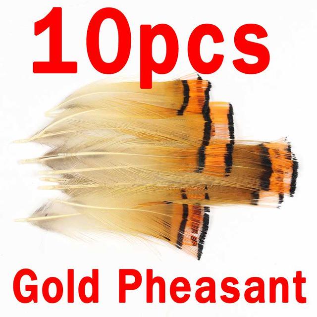 10pcs Lady Amherst Feather Tippet Nymph Wet Streamer Wing Tag Tail Fly Tying Material Salmon Steelhead Fishing Fly Tying