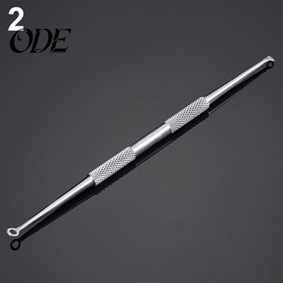 Non-Slip Stainless Steel Pimple Popper Acne Blackhead Removal Needle Tool Silver
