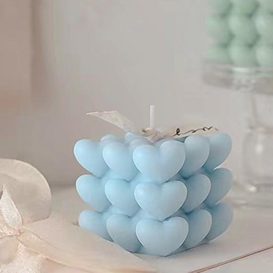 Forma de inimă Cub Lumânare Mold Handmade Ball Bubble Cube Sapun Mold DIY Chocolate Mousse Cake