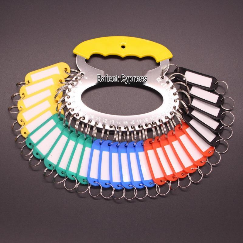 

Enhanced Stainless Steel Key Organizer with Writable Board, Key Tags, and Iron Ring Keychains for Efficient Management