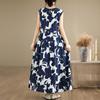 Elegant Women's Summer Dress Plus Size Casual Loose Sleeveless Long Dress Female Vintage Clothes