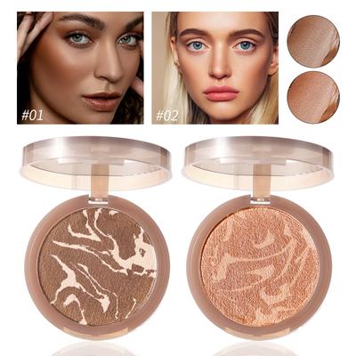 Two-tone Marble Mousse Contouring Powder Soft Paste Soft Waxy Silky Facial Bronzer Contour Enhancement Powder