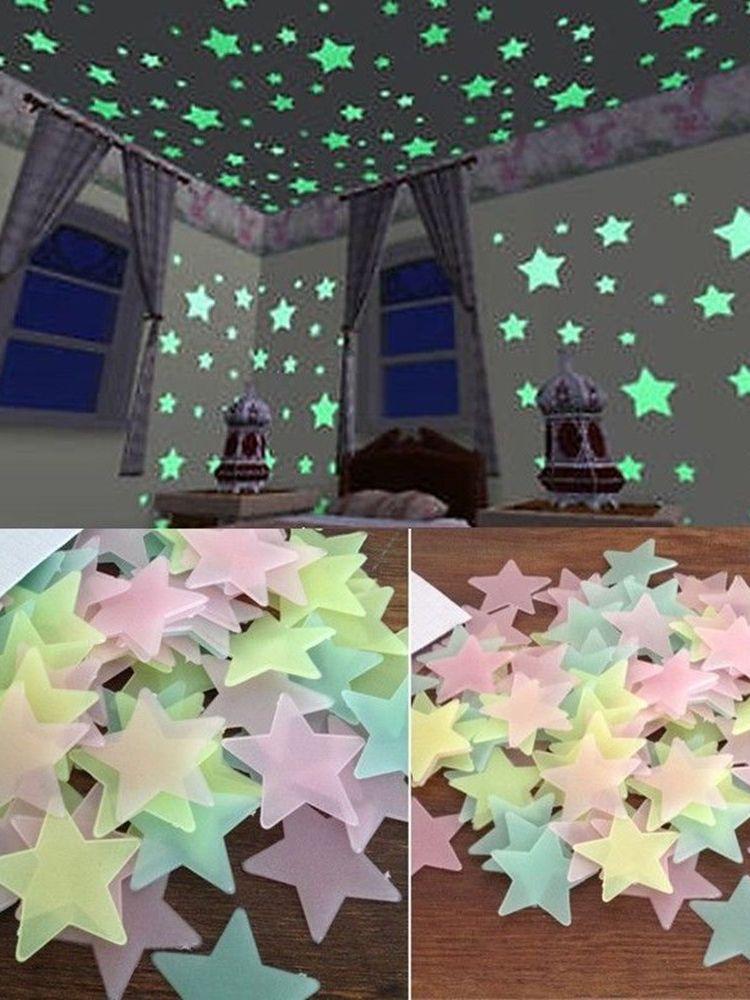 New Luminous 3D Stars Dots Wall Sticker for Kids Room Bedroom Home Decoration Glow In The Dark Star Decal Fluorescent Stickers