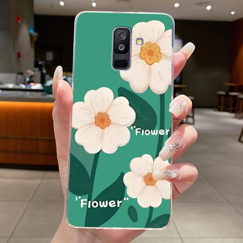 For Samsung A6+ A6 2018 SM-A605G A600F Back Cover For Samsung Galaxy A6 Plus 2018 Case Clear Fashion Butterfly Flower Phone Case