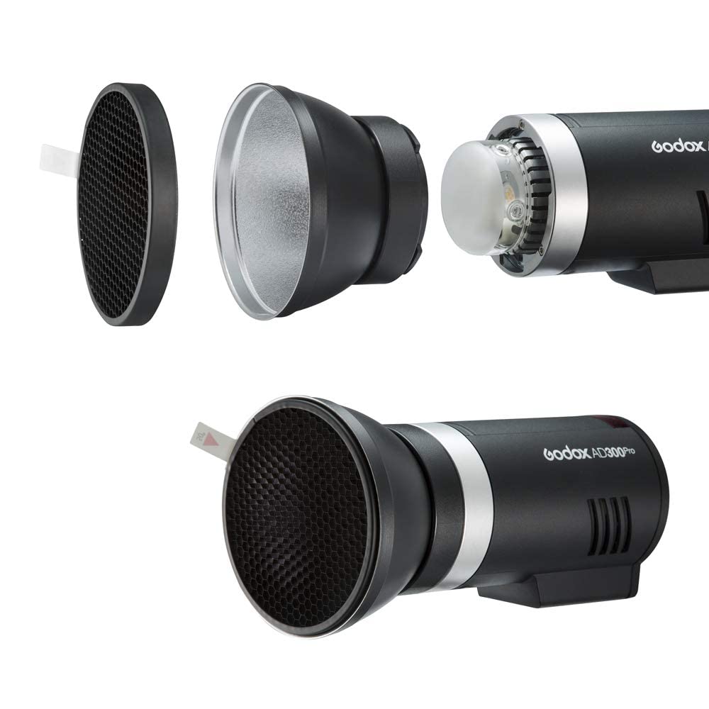 GODOX Standard Reflector with Honeycomb Color Filters for Godox Mount AD300Pro Strobe Flash AD-R14 &