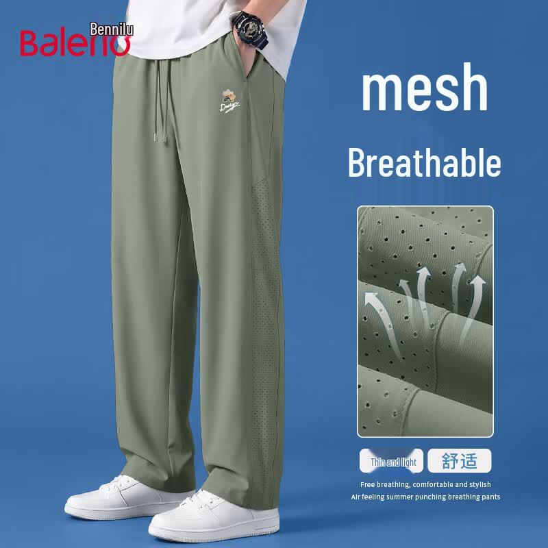 Baleno Men s Summer Breathable Mesh Straight-Leg Casual Pants XL