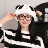 Versatile New Winter New Female Panda Hat Cute Imitation Mink Velvet Hat Ear Protection Fluffy Warm Windproof