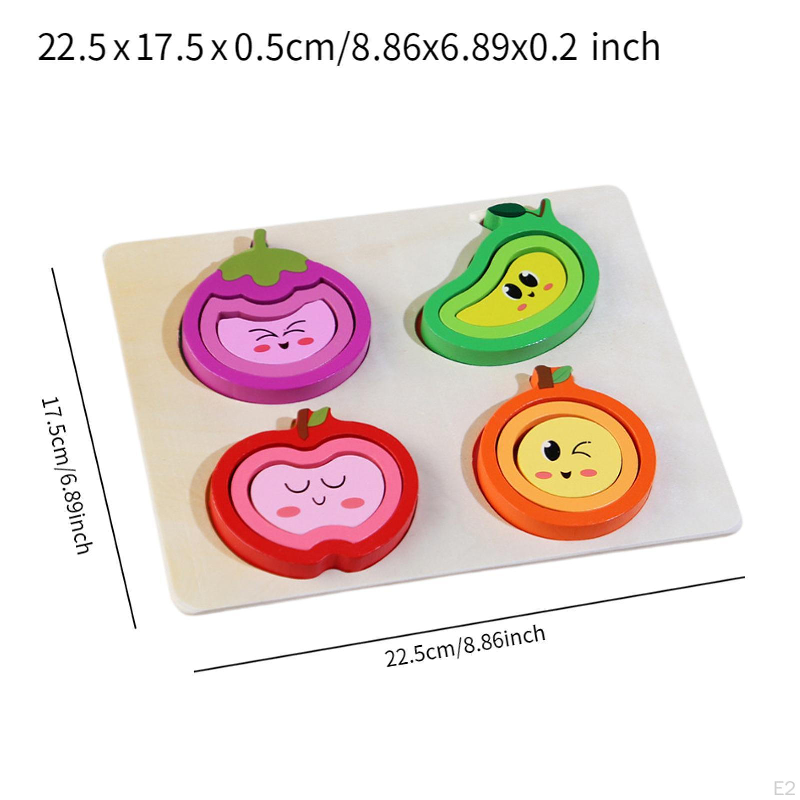 Деревянные пазлы-головоломки Развивающая игрушка Детские игрушки Распознавание цвета — фото 3