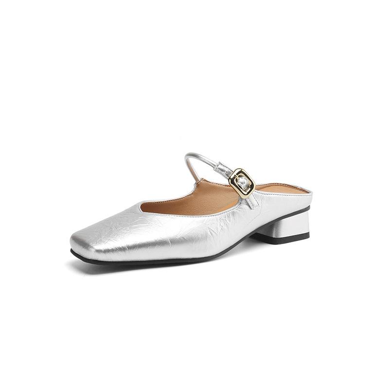 Summer casual flat-bottomed slippers cover one foot, cool slippers women's new large and small size women's shoes non-slip bag head slippers