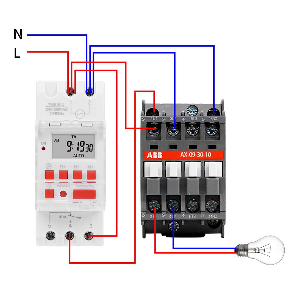 TM919B Digital Timer Automatic Cycle Switch Time Control Output 30 A