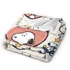 Snoopys Woodstock Velvet Throw Blanket Cartoon Blankets for Sofa Bedroom Super Warm Quilt,
